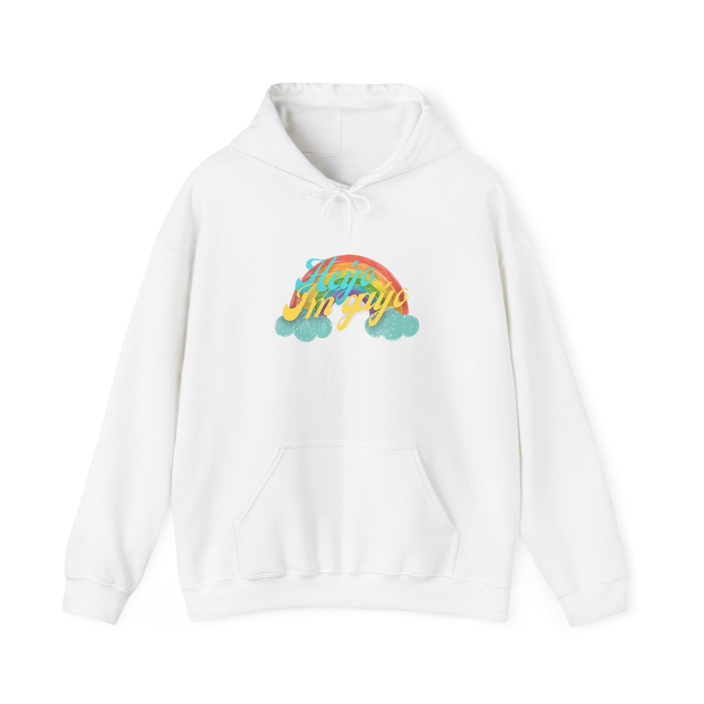 Hey'o, I'm Gay'o Unisex Heavy Blend™ Hooded Sweatshirt