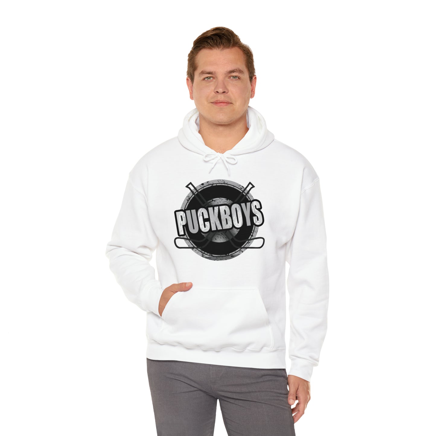 Unisex Puckboys Hooded Sweatshirt Grey