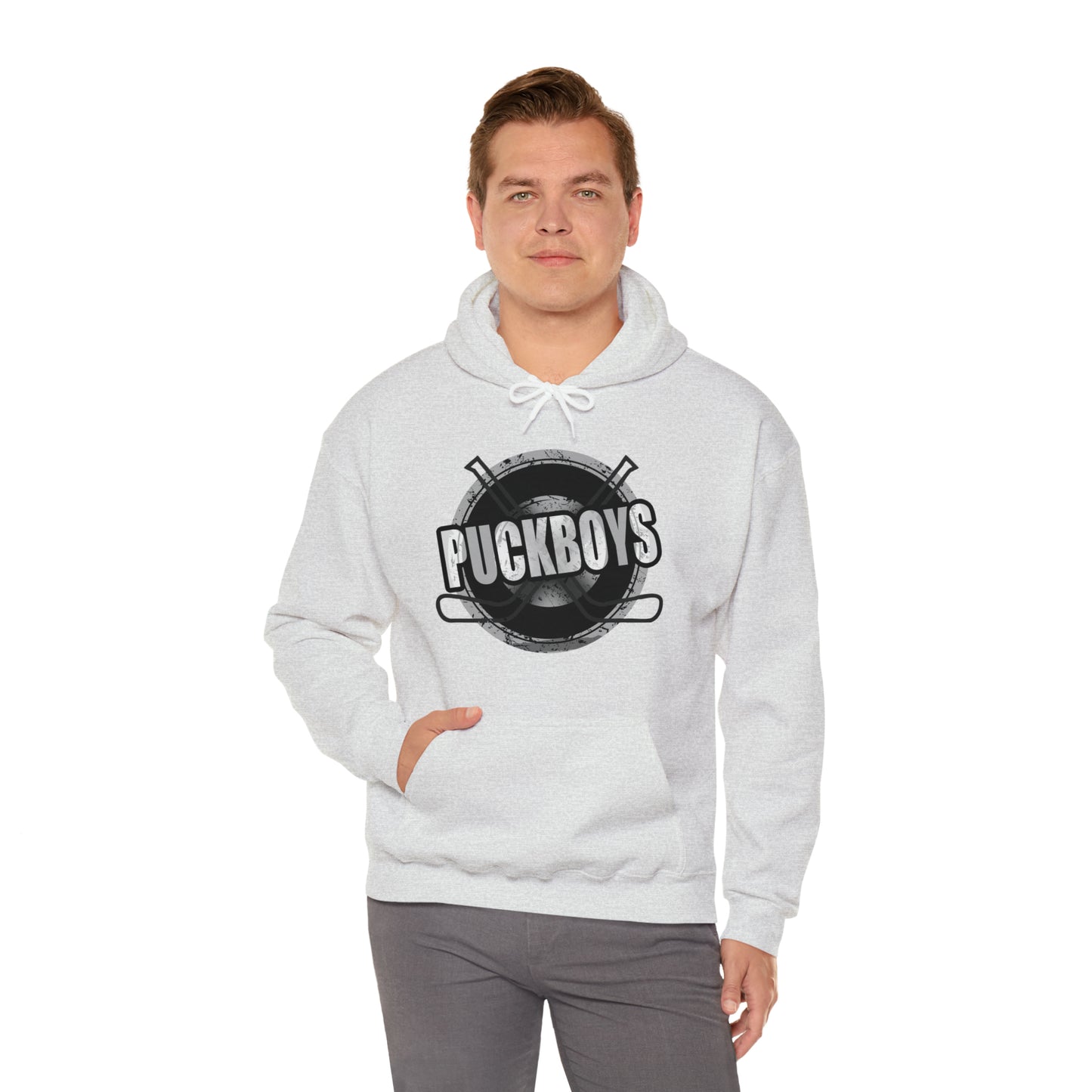 Unisex Puckboys Hooded Sweatshirt Grey